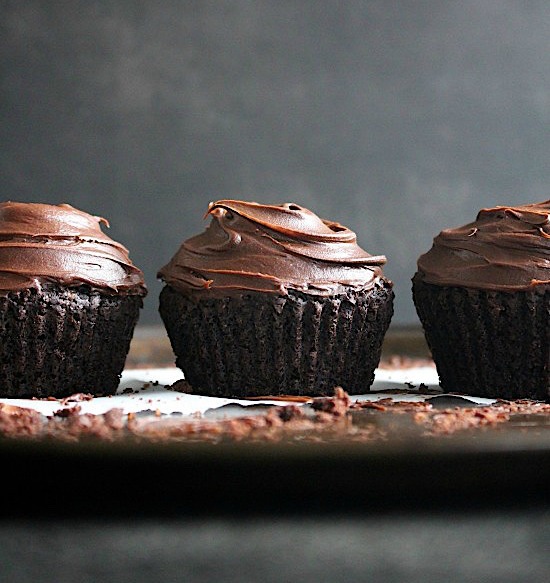One Bowl Choc Fudge Brownie Muffins