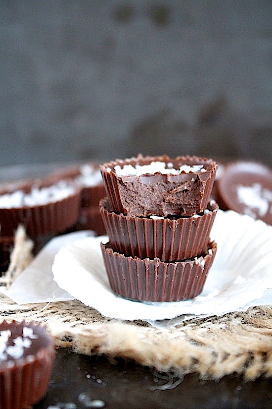 Dark Chocolate Tahini Fudge Bites