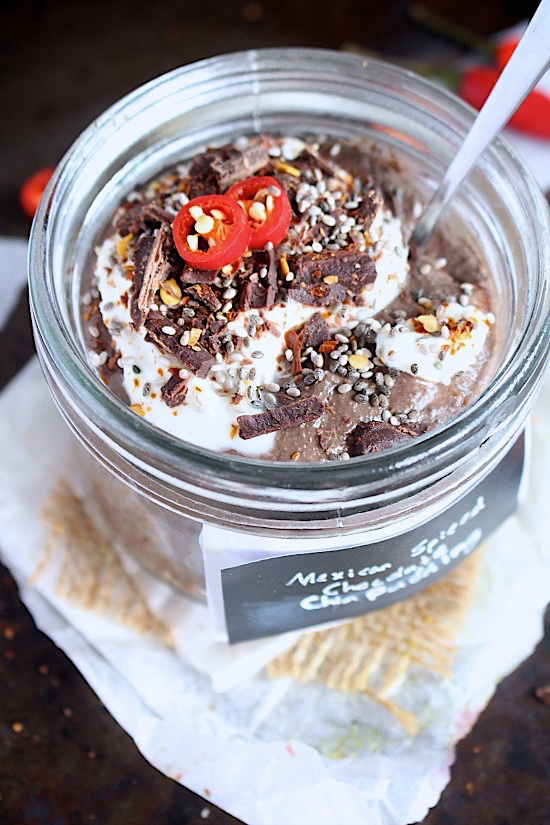 Mexican Spiced Chocolate Chia Pudding {Vegan - Sugar Free - Low Carb - Gluten Free - Dairy Free - Keto - Paleo} - www.betterwithcake.com