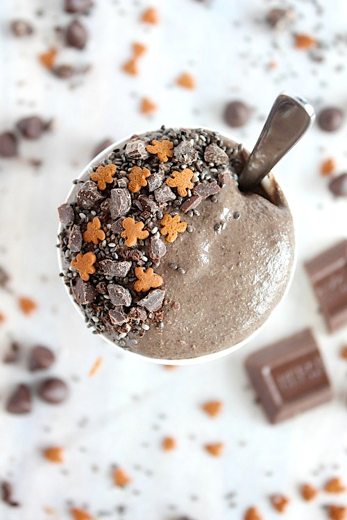 Double Chocolate Gingerbread Chia Pudding {Vegan, Dairy Free & Paleo Friendly} - www.betterwithcake.com