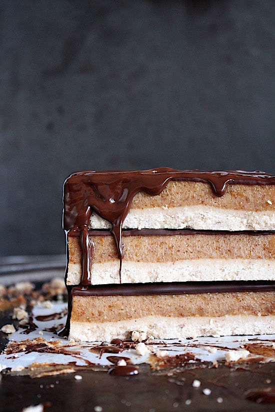 No Bake Mix & Make Raw {DATE FREE} Twix BarsGluten Free - Dairy Free - Grain Free - Refined Sugar Free - Low Carb - Vegan - Keto - Paleo - www.betterwithcake.com