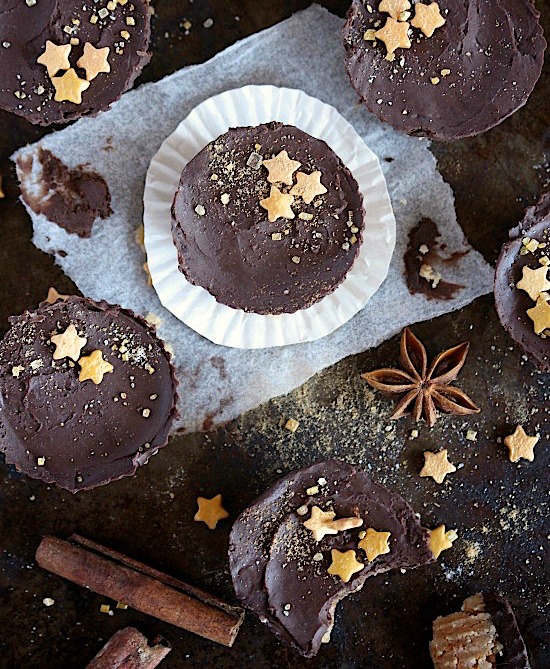 No Bake {Date Free} Chai Spiced Blondie Bites with Raw Dark Chocolate Espresso Frosting