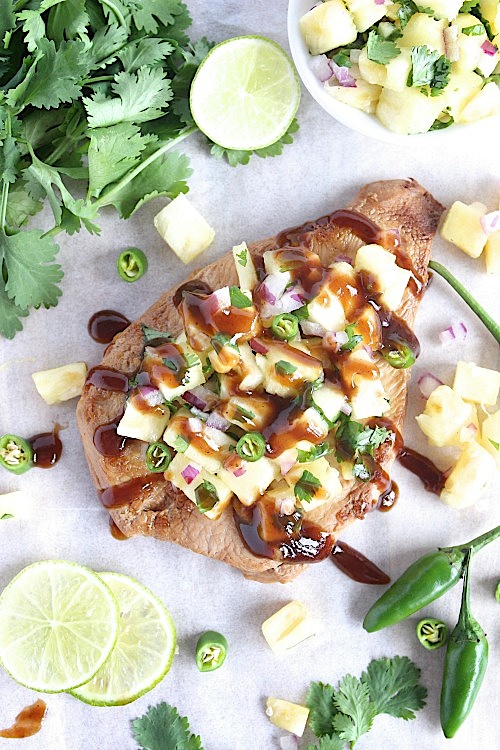 Healthy Homemade Teriyaki Chicken with Sweet and Spicy Pineapple Jalapeno’ Salsa {Gluten Free & Paleo Friendly}