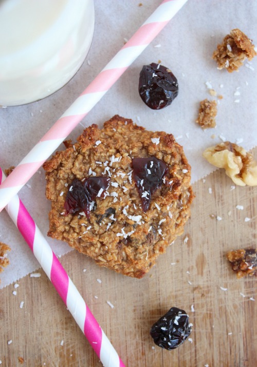 Coconut, Cherry and Walnut {Paleo} Breakfast Cookies