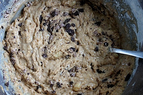 Banana, Brown Sugar and Caramel Choc Chip Wholewheat Mini Muffins