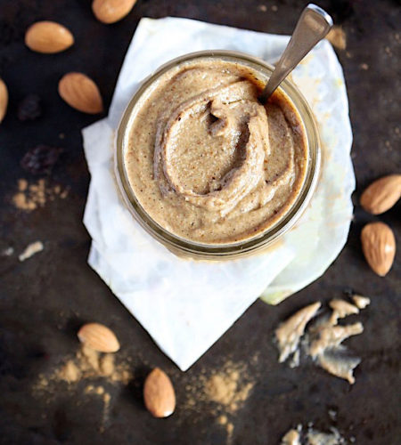 Easy Homemade Vanilla Almond Butter {step by step pics & video link included}