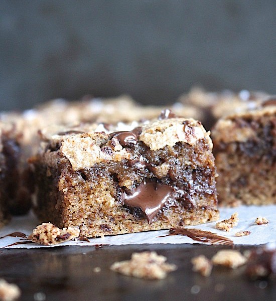 Choc Chip Almond Butter Blondies
