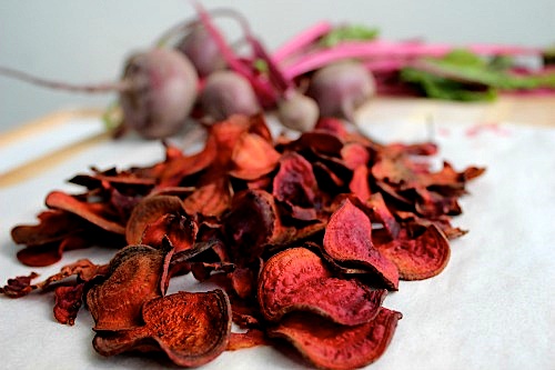 Healthy Homemade Oven Baked Beet Chips