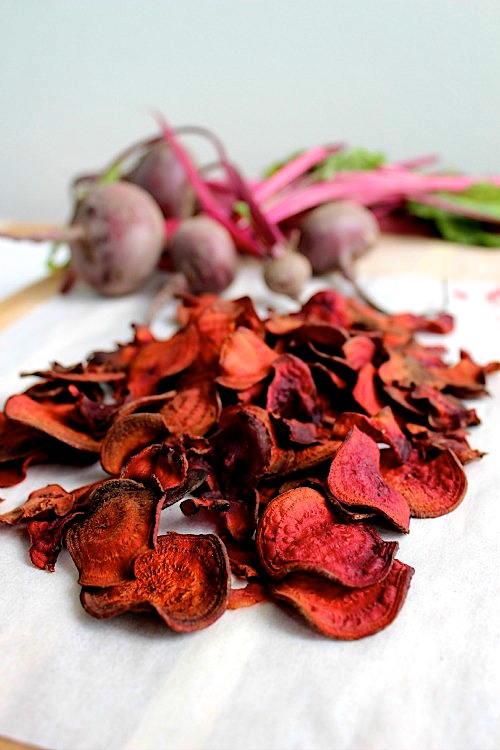 Healthy Homemade Oven Baked Beet Chips