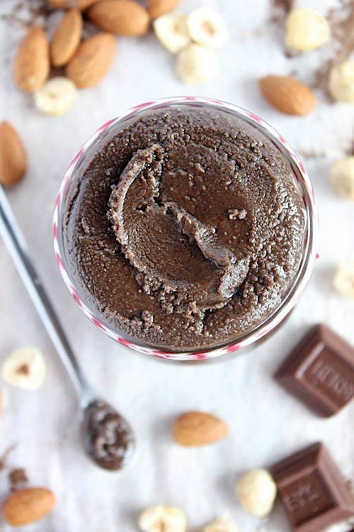 Healthy, Homemade Chocolate-Hazelnut Almond Butter {Vegan, Dairy Free & Paleo Friendly}