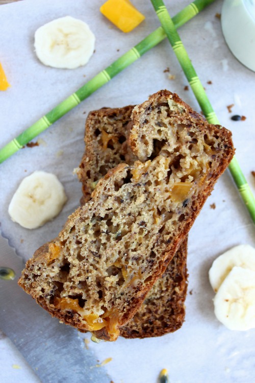 Mango and Passionfruit Wholewheat Banana Bread