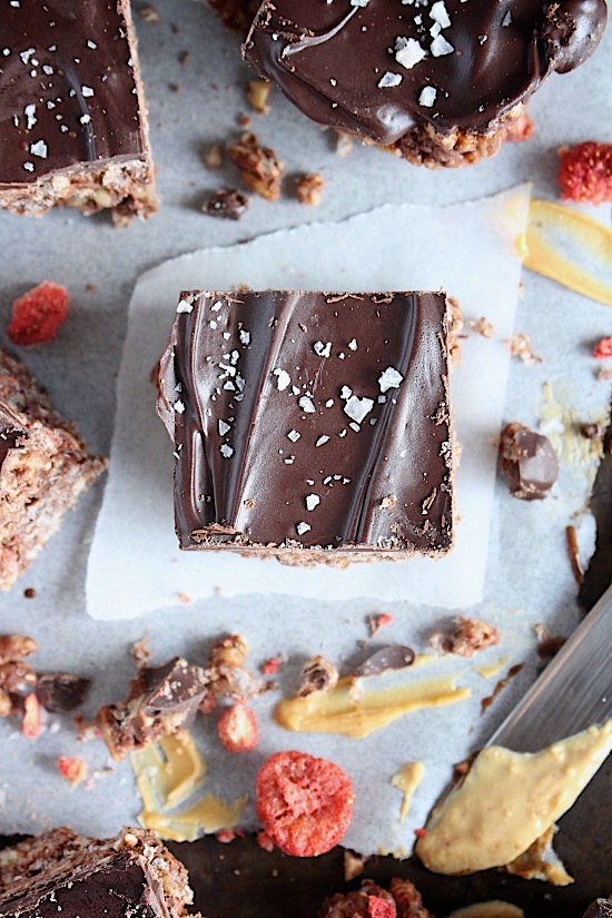 Dark Chocolate PB & J Crunch Bites {Sugar Free – Gluten Free – Dairy Free – Vegan & Paleo Friendly}