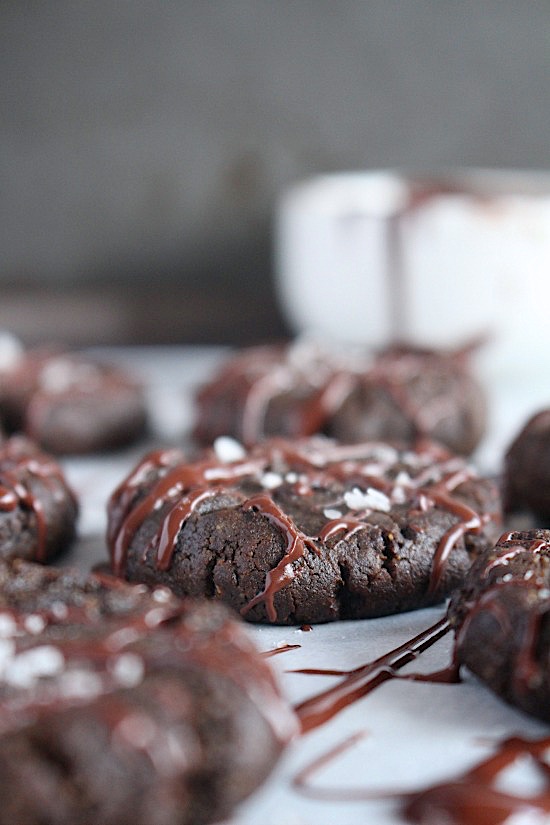 Flourless, Pumpkin Spiced, Dark Chocolate Cookies {EGG FREE - Gluten Free - Refined Sugar Free - Dairy Free - Grain Free - Vegan - Keto - Paleo}- www.betterwithcake.com