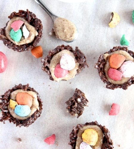 Dark chocolate almond butter nests!