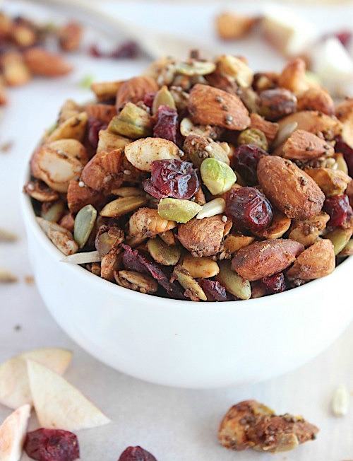 Apple and Cranberry {Grain Free} "Granola" - Vegan, Gluten Free & Paleo Friendly - www.betterwithcake.com
