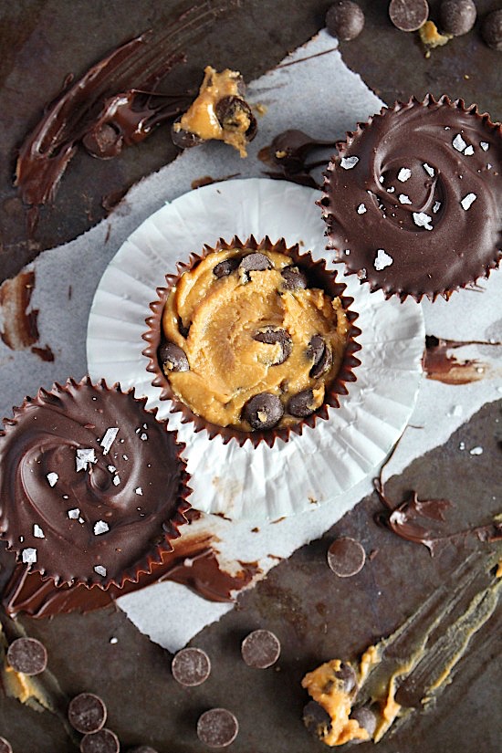 Healthy Dark Chocolate Peanut Butter Choc Chip Cookie Dough Bites - EGG FREE - Refied Sugar Free - Low carb - Vegan - Keto - Paleo friendly - www.betterwithcake.com