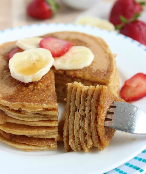 Vanilla Spiked Protein Pancakes