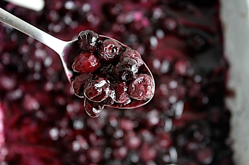 Roasted Blueberry, Vanilla and Greek Yoghurt Wholewheat Pancakes