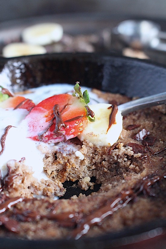 Single Serve, Choc Chip Banana Bread Blondie {EGG FREE - Gluten Free - Dairy Free - Refined Sugar Free -Vegan - Paleo} - www.betterwithcake.com