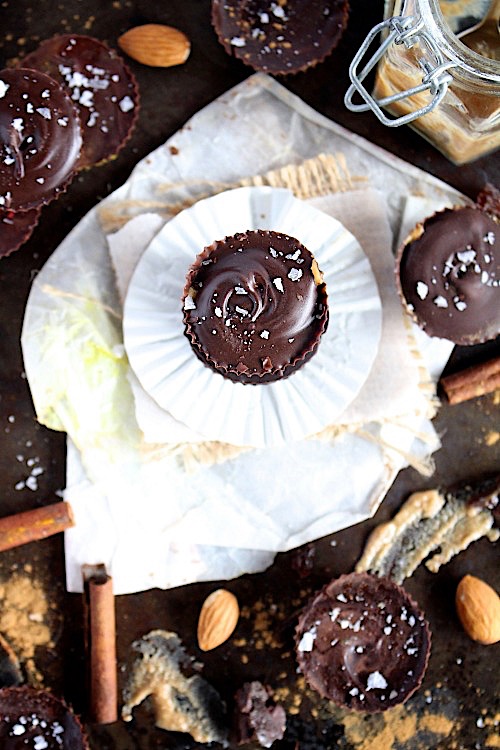 Dark Chocolate Cinnamon Raisin Almond Butter Cups {Gluten Free, Dairy Free, Refined Sugar Free, Vegan, Keto & Paleo Friendly} - www.betterwithcake.com