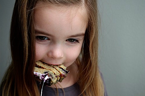 Roasted Blueberry, Vanilla and Greek Yoghurt Wholewheat Pancakes