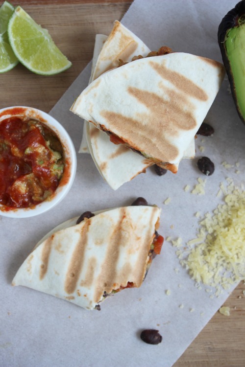Avocado and Black Bean Quesadillas