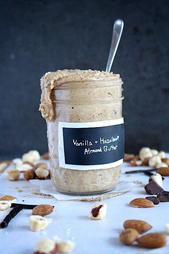 Healthy, Homemade Vanilla Hazelnut Almond Butter {Vegan, Dairy Free, Sugar Free, Keto & Paleo Friendly} - www.betterwithcake.com