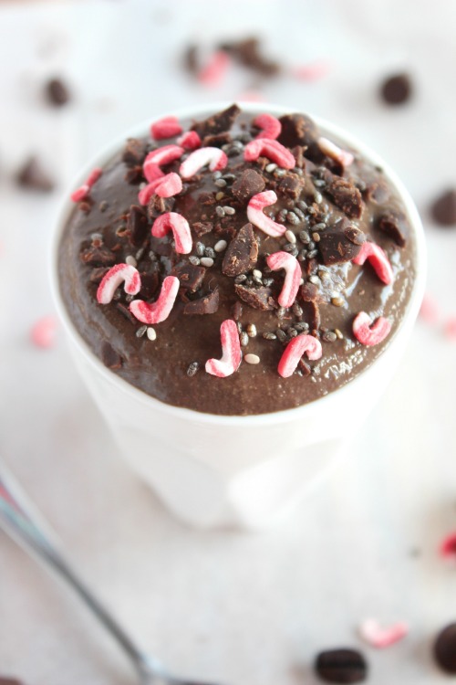 Whipped Peppermint Mocha Chia Pudding {Vegan, Dairy Free & Paleo Friendly}