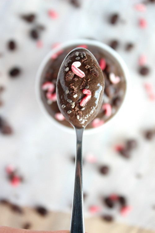 Whipped Peppermint Mocha Chia Pudding {Vegan, Dairy Free & Paleo Friendly}