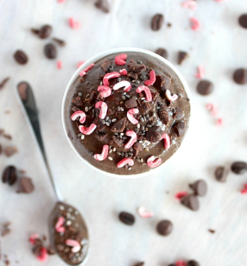 Whipped Peppermint Mocha Chia Pudding {Vegan, Dairy Free & Paleo Friendly}