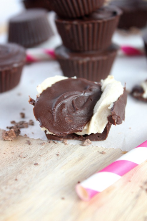 Clean Eating Dark Chocolate Vanilla {Cashew} Cream Cups