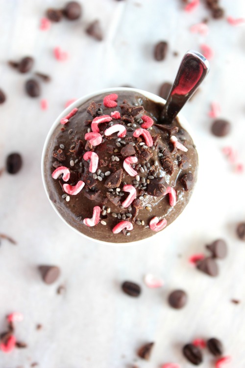 Whipped Peppermint Mocha Chia Pudding {Vegan, Dairy Free & Paleo Friendly}