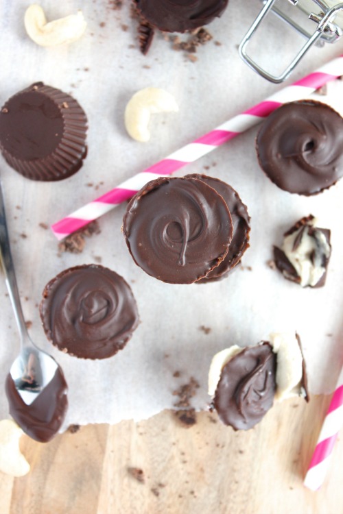 Clean Eating Dark Chocolate Vanilla {Cashew} Cream Cups