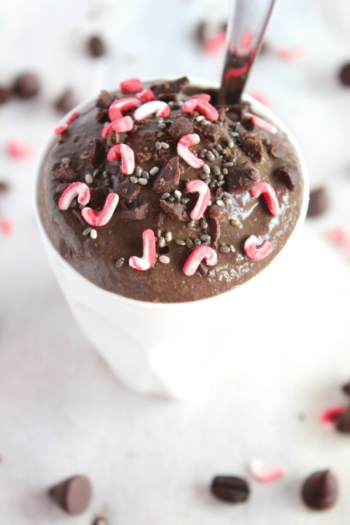 Whipped Peppermint Mocha Chia Pudding {Vegan, Dairy Free & Paleo Friendly}