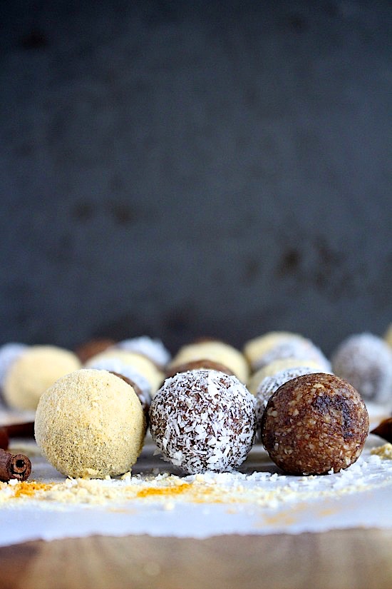 {DATE FREE} Golden Spiced Apricot & Coconut Bliss Bites - Vegan - Gluten Free - Refined Sugar Free - Dairy Free - Grain Free - Keto - Paleo - www.betterwithcake.com