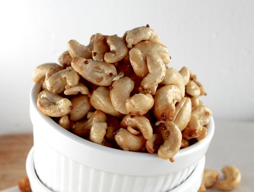 Oven Roasted Honey Mustard Cashews