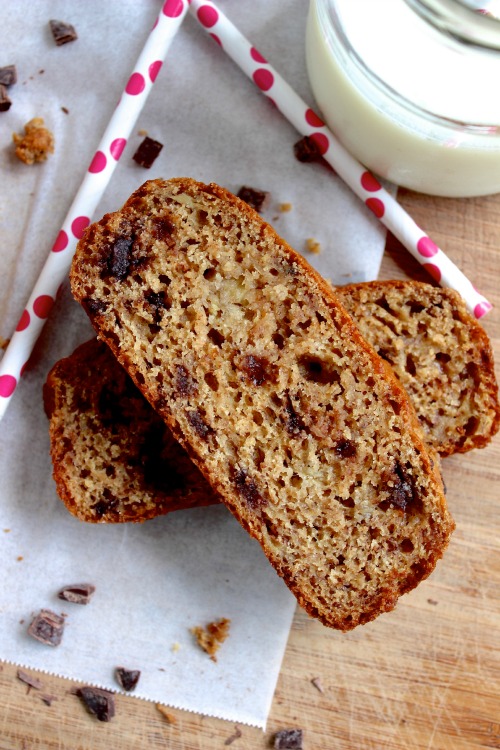 Brown Sugar Choc Chip Wholewheat Banana Bread