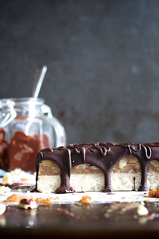 Healthy Raw Snickers Bars - Gluten Free - Dairy Free - DATE FREE - Grain Free - Refined Sugar Free - Low Carb - Vegan - Keto - Paleo - www.betterwithcake.com