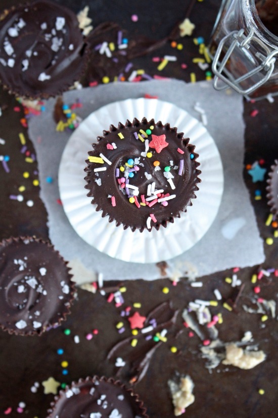 Healthy {EGG FREE} Espresso Infused, Dark Chocolalate Cake Batter Cashew Butter Cups - Gluten Free - Dairy free - Grain free - Sugar free - Low carb - Paleo - Keto - Vegan - www.betterwithcake.com