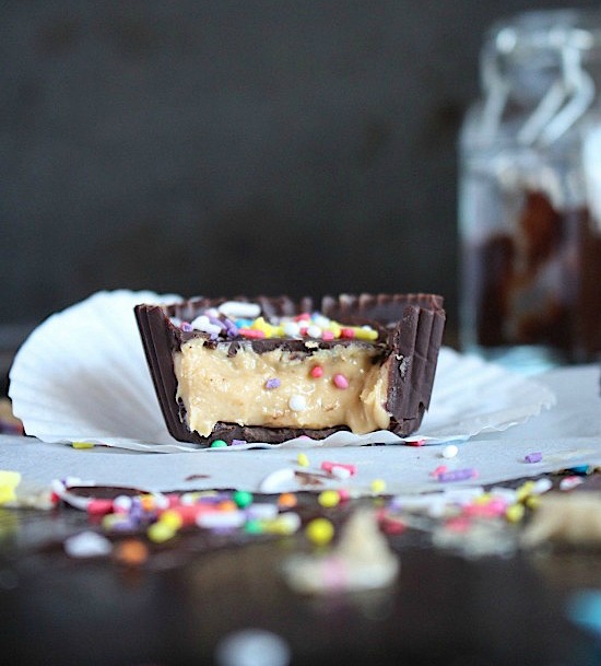Cake Batter Cashew Butter Cups
