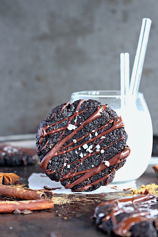 Single Serve, Cinnamon Spiced Double Chocolate Cookies {Gluten Free, Dairy Free, EGG FREE, Grain Free, Refined Sugar Free, Keto, Vegan & Paleo Friendly} - www.betterwithcake.com