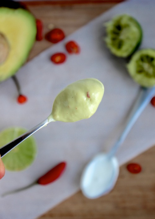 Creamy Avocado Chilli Lime and Yoghurt Dressing