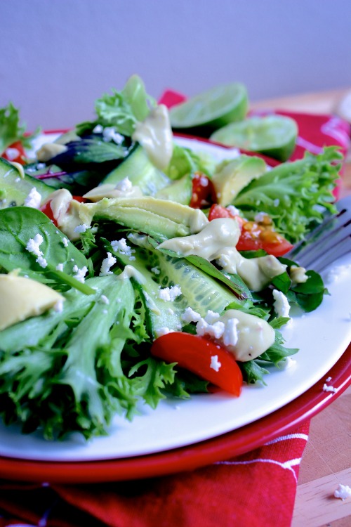 Creamy Avocado Chilli Lime and Yoghurt Dressing