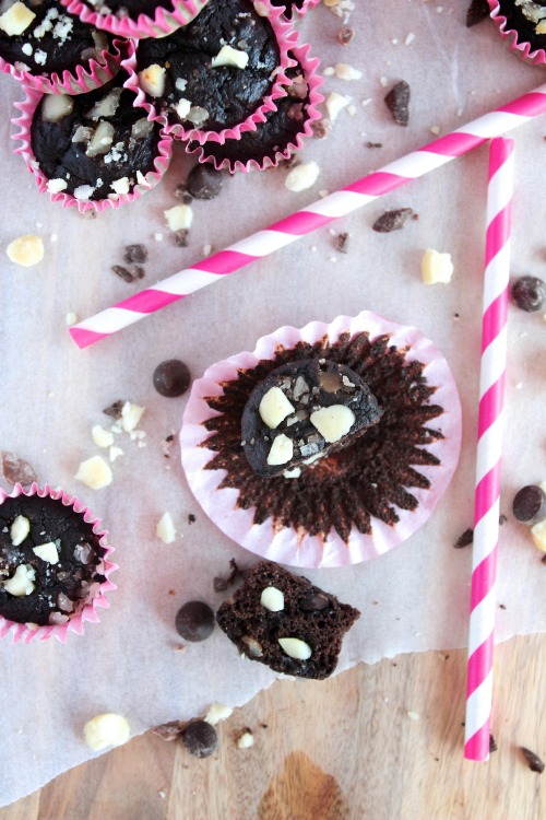 Double Chocolate Macadamia Mini Muffins {Low Carb, Grain Free & Paleo Friendly}