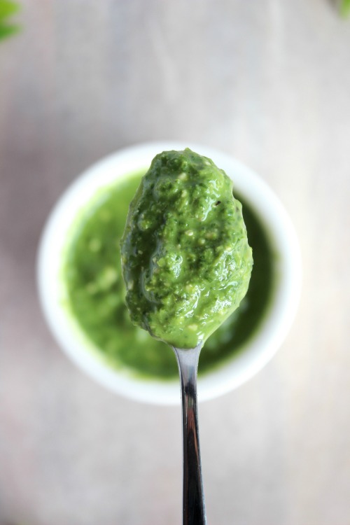 Zucchini Noodles with Avocado Pesto