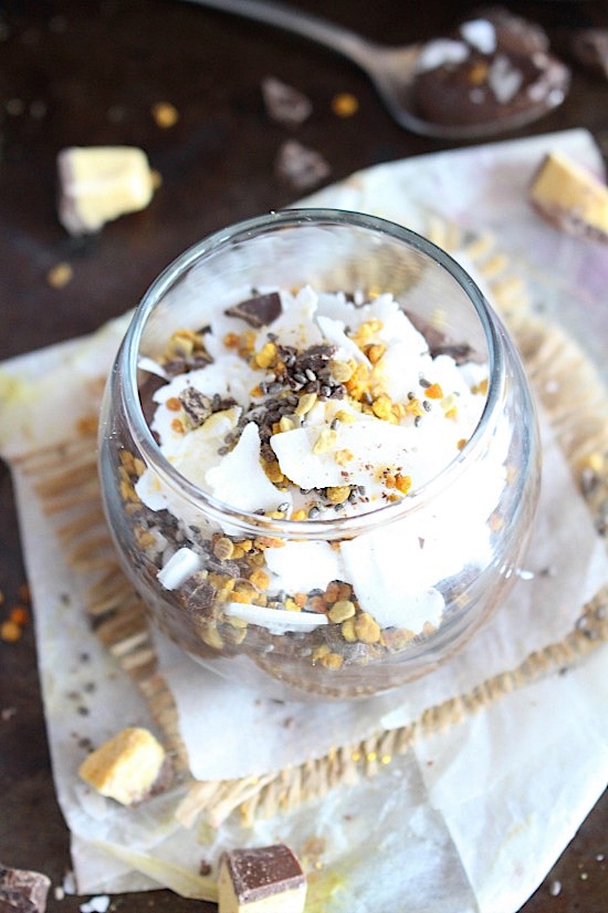 Chocolate Honeycomb Chia Pudding {Dairy Free - Refined Sugar Free - Low Carb - Keto - Paleo} - www.betterwithcake.com