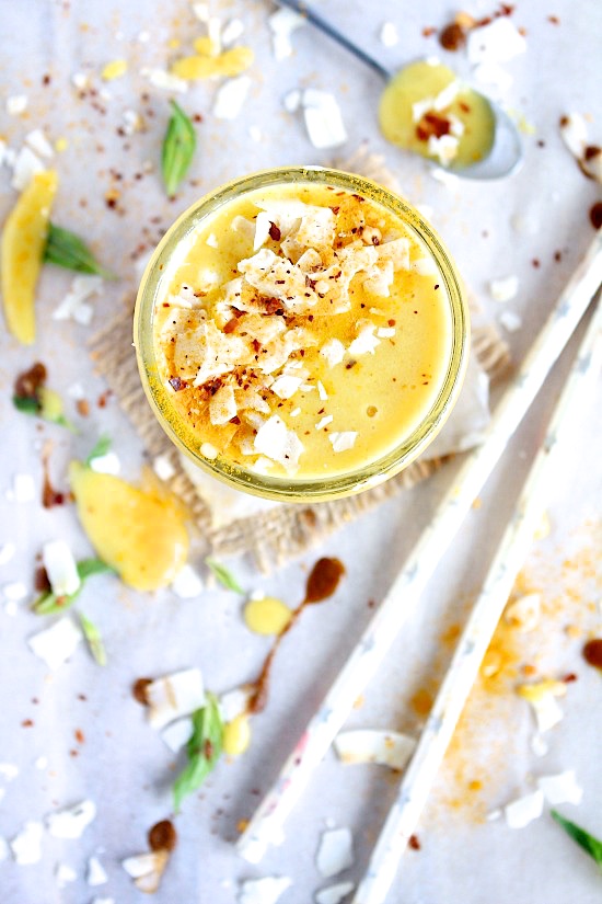 Golden Sunrise Super Smoothie {Vegan. Gluten Free, Sugar Free & Paleo Friendly} - www.betterwithcake.com