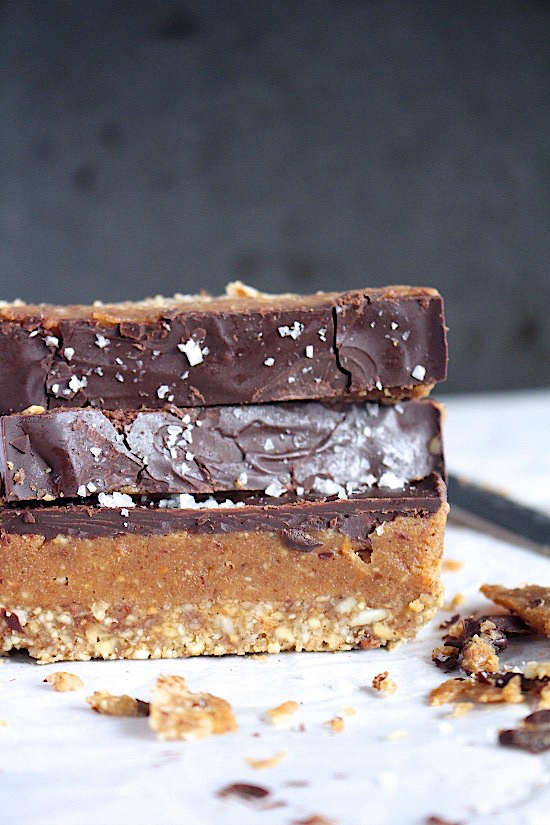 Raw {Date Free} Salted Caramel Slice - Gluten Free - Dairy Free - Refined Sugar Free - Low Carb - Vegan - Keto - Paleo - www.betterwithcake.com