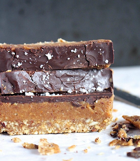 Raw {Date Free} Salted Caramel Slice – Gluten Free – Dairy Free – Refined Sugar Free – Low Carb – Vegan – Keto – Paleo