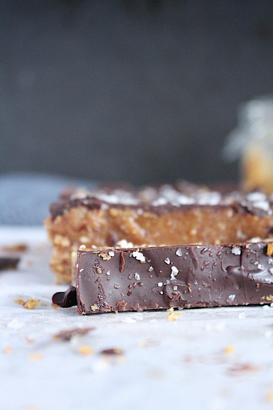 Raw {Date Free} Salted Caramel Slice - Gluten Free - Dairy Free - Refined Sugar Free - Low Carb - Vegan - Keto - Paleo - www.betterwithcake.com